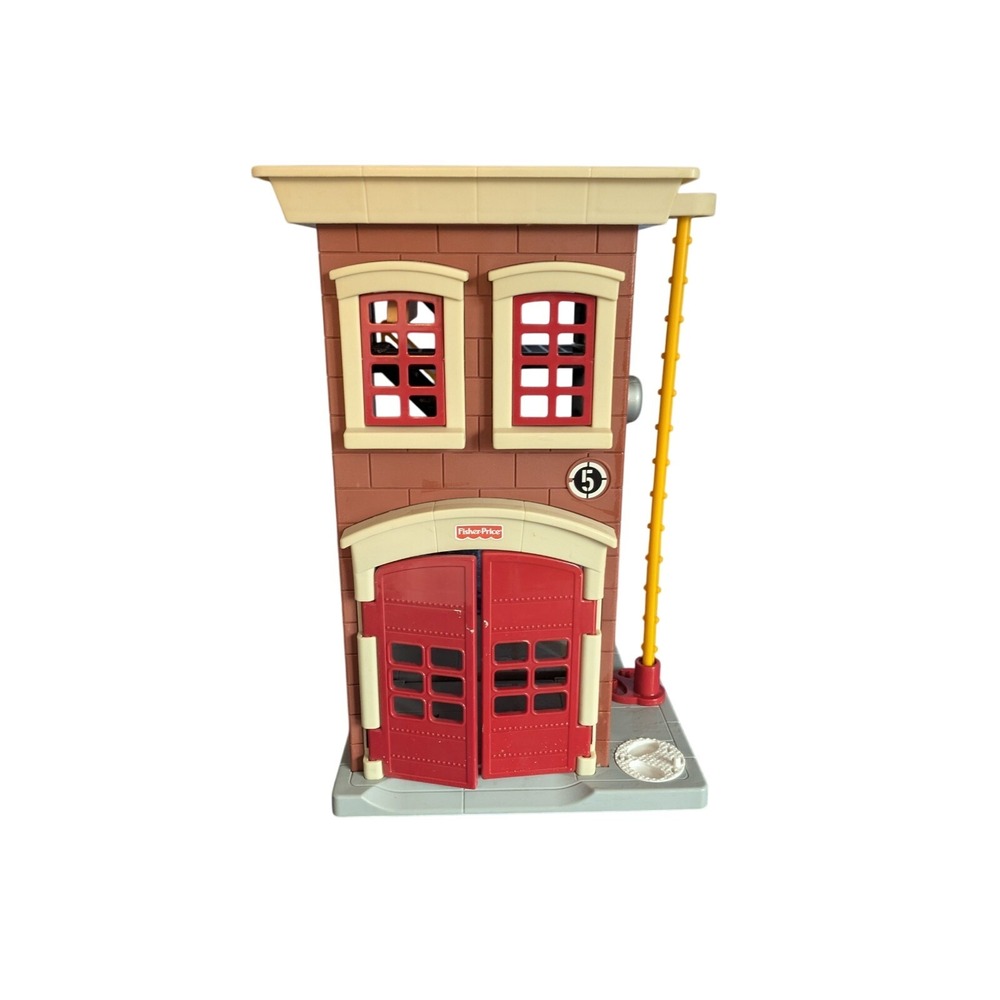 2007 Fisher Price Imaginext Fire Station Folding Fireman Pole